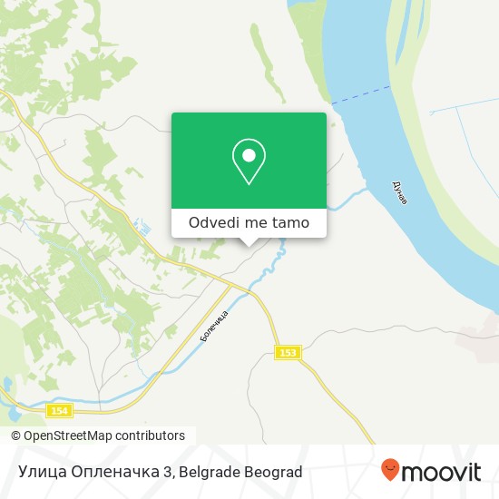 Улица Опленачка 3 mapa