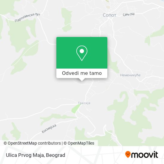 Ulica Prvog Maja mapa