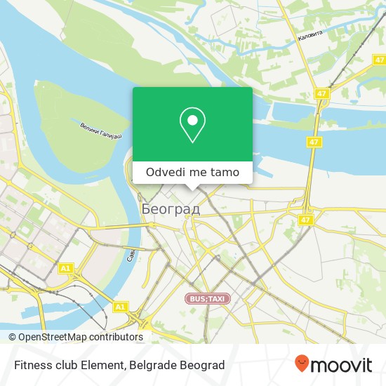 Fitness club Element mapa