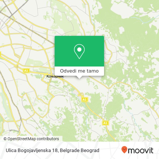 Ulica Bogojavljenska 18 mapa