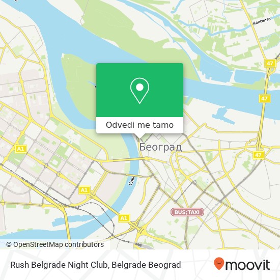 Rush Belgrade Night Club mapa