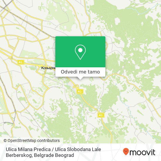 Ulica Milana Predica / Ulica Slobodana Lale Berberskog mapa