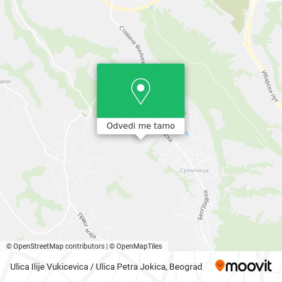 Ulica Ilije Vukicevica / Ulica Petra Jokica mapa