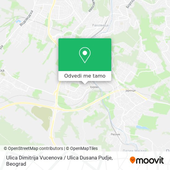 Ulica Dimitrija Vucenova / Ulica Dusana Pudje mapa