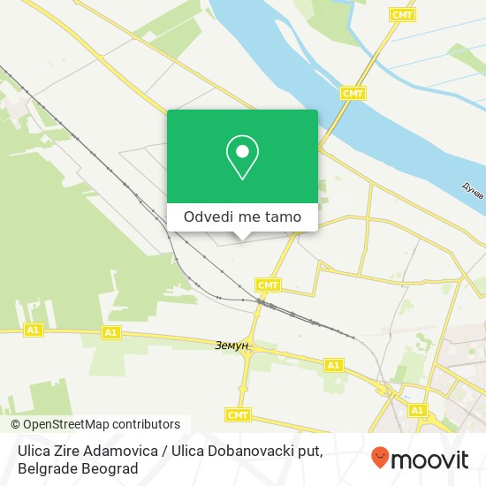 Ulica Zire Adamovica / Ulica Dobanovacki put mapa