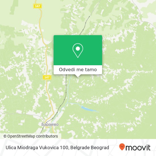 Ulica Miodraga Vukovica 100 mapa