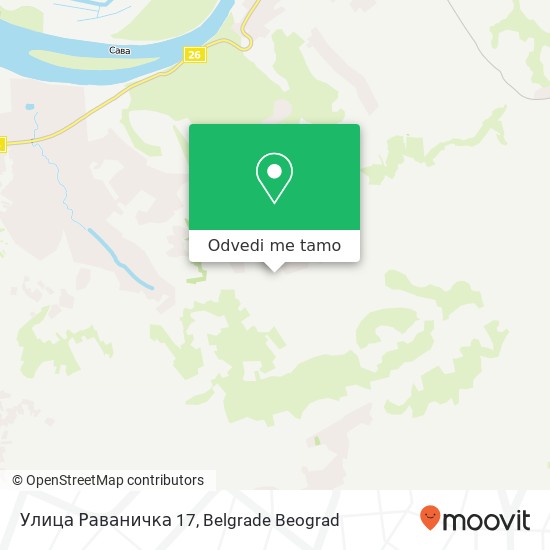 Улица Раваничка 17 mapa