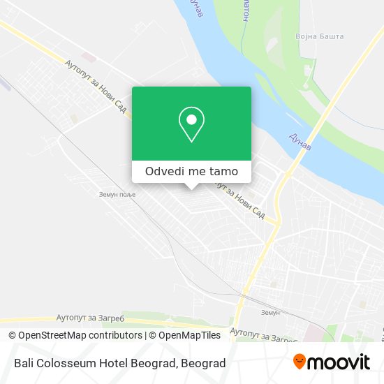 Bali Colosseum Hotel Beograd mapa