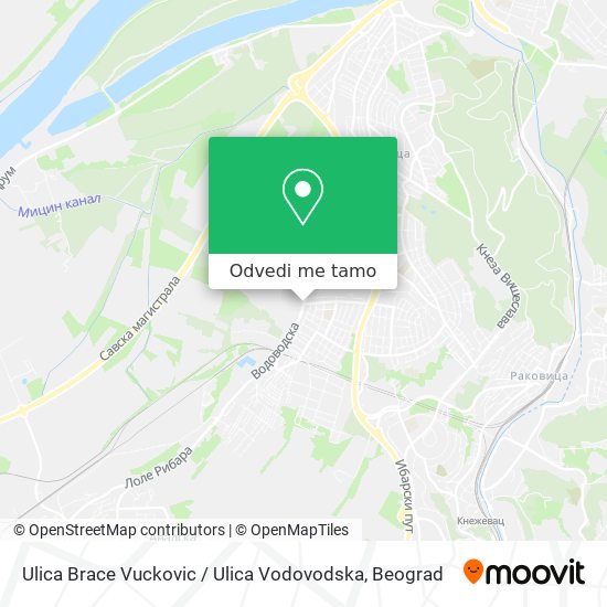 Ulica Brace Vuckovic / Ulica Vodovodska mapa