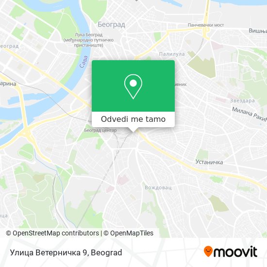 Улица Ветерничка 9 mapa