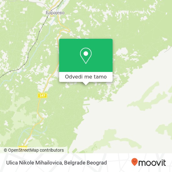 Ulica Nikole Mihailovica mapa