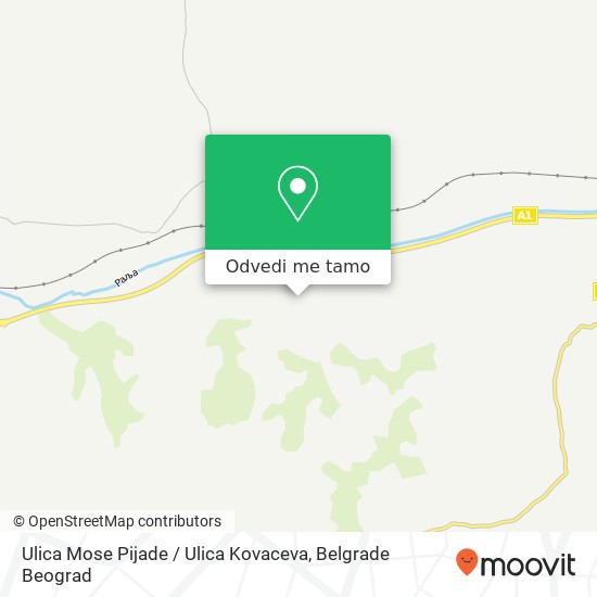 Ulica Mose Pijade / Ulica Kovaceva mapa