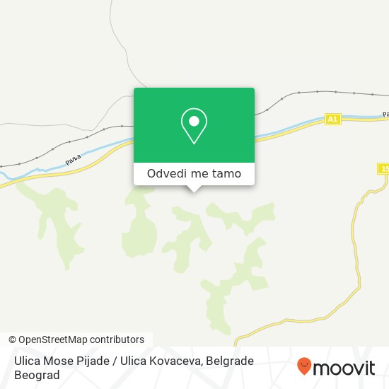 Ulica Mose Pijade / Ulica Kovaceva mapa