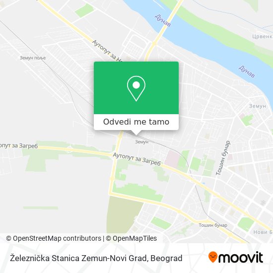 Železnička Stanica Zemun-Novi Grad mapa