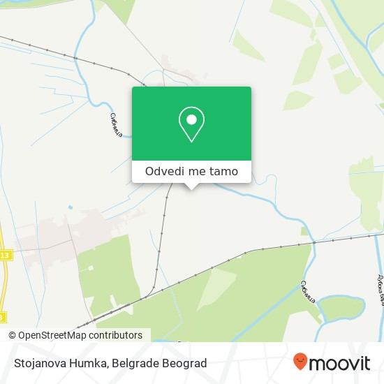 Stojanova Humka mapa