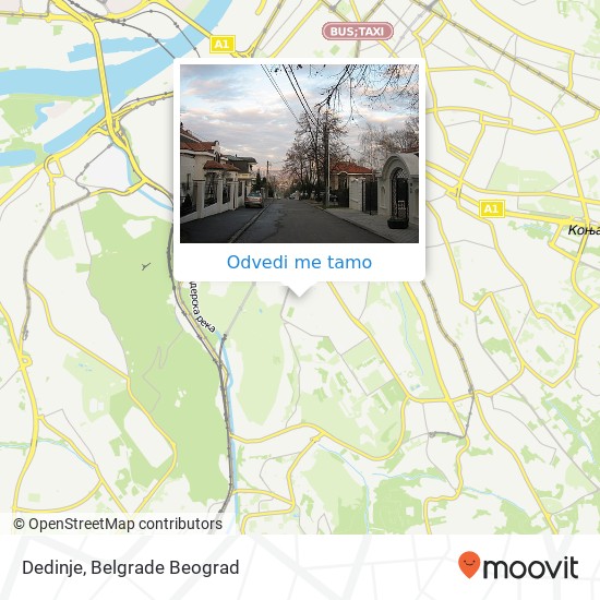 Dedinje mapa