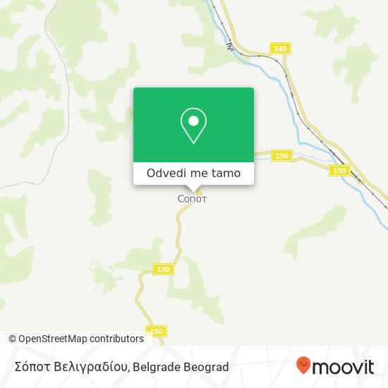 Σόποτ Βελιγραδίου mapa