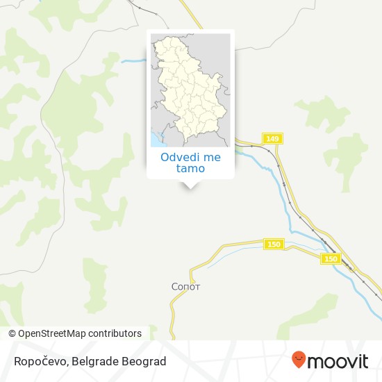 Ropočevo mapa