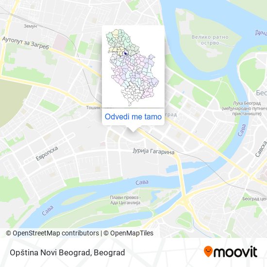 Opština Novi Beograd mapa