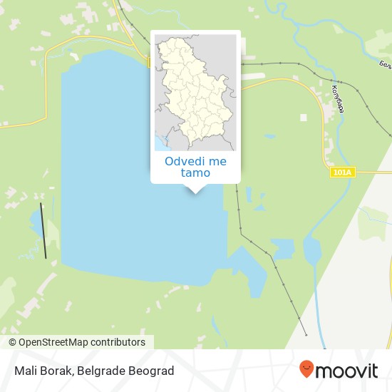 Mali Borak mapa