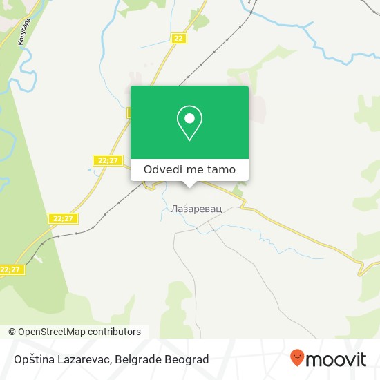 Opština Lazarevac mapa