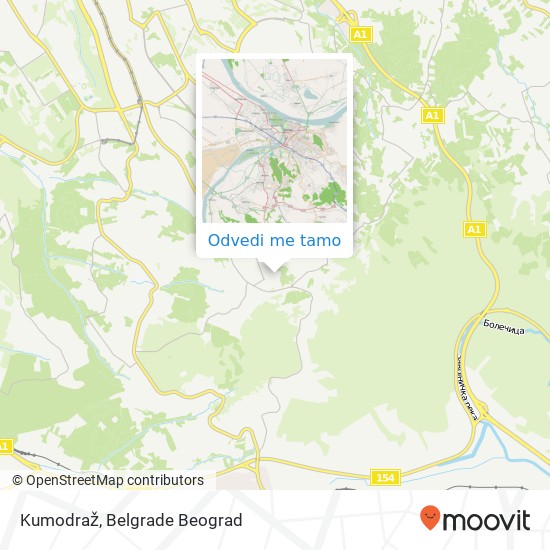 Kumodraž mapa