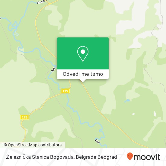 Železnička Stanica Bogovađa mapa