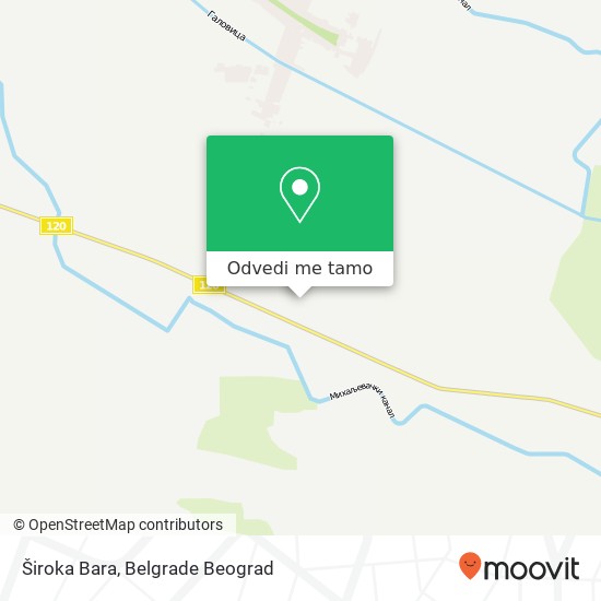 Široka Bara mapa