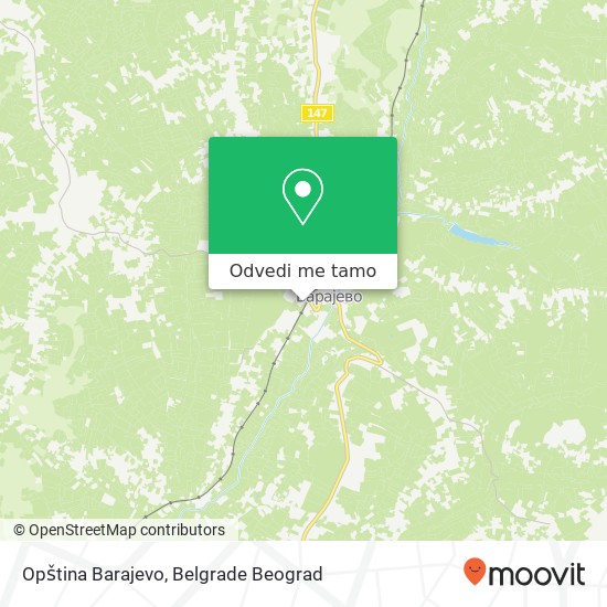 Opština Barajevo mapa