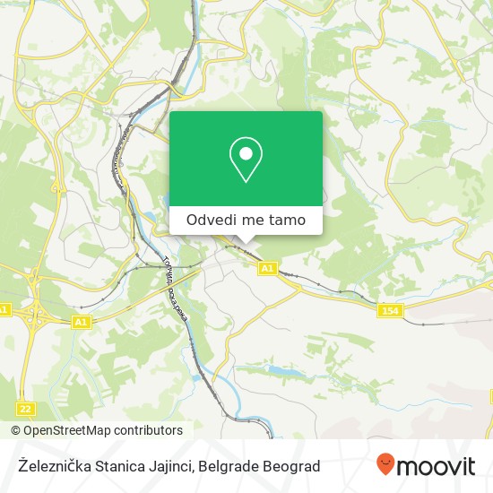 Železnička Stanica Jajinci mapa