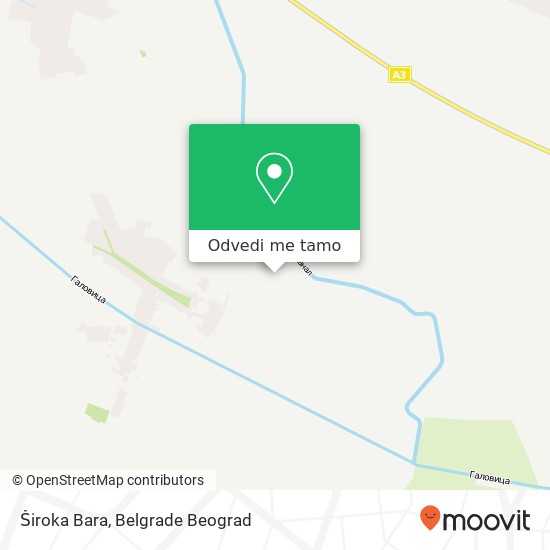 Široka Bara mapa