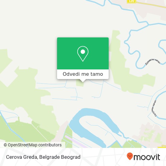 Cerova Greda mapa