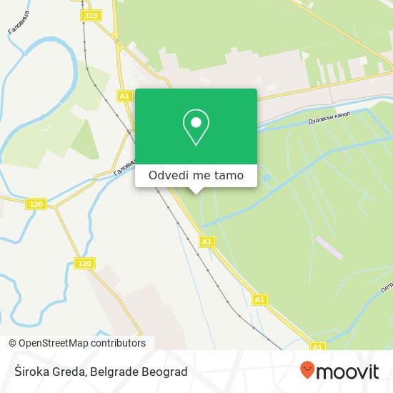 Široka Greda mapa