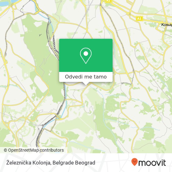 Železnička Kolonja mapa