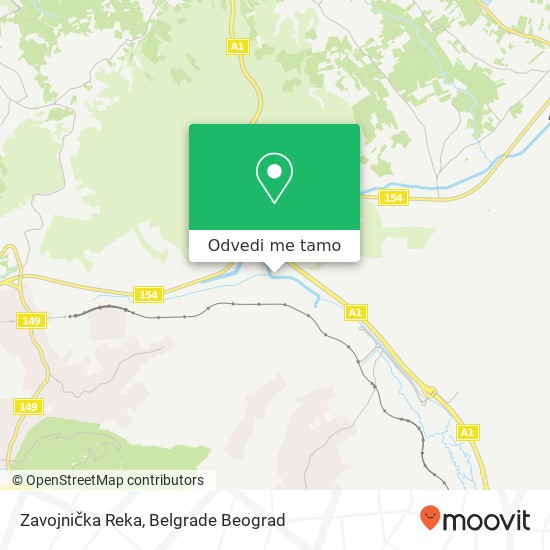 Zavojnička Reka mapa