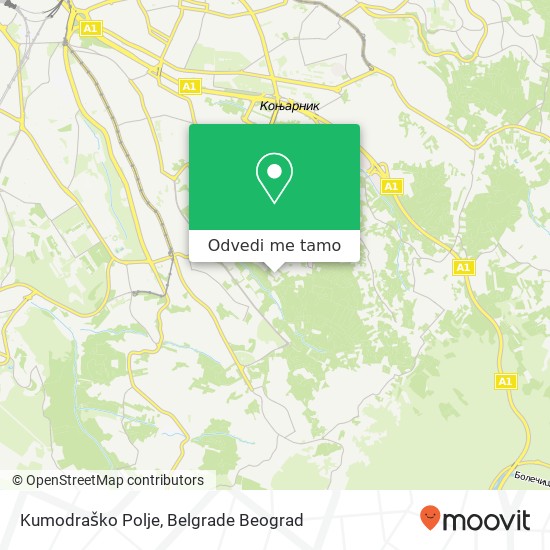 Kumodraško Polje mapa