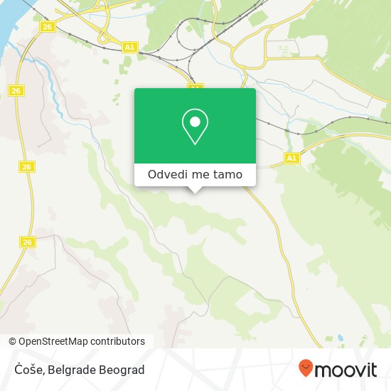 Čoše mapa