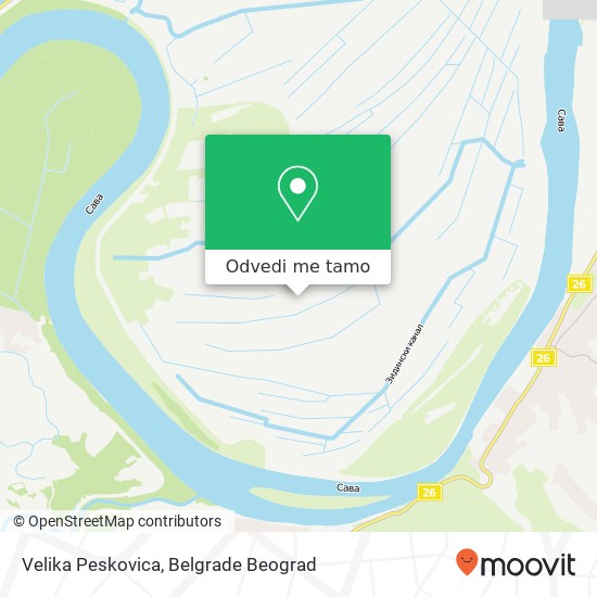 Velika Peskovica mapa