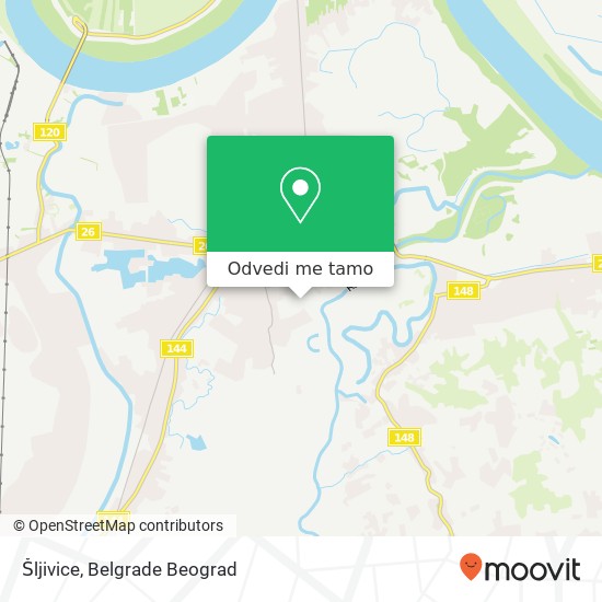 Šljivice mapa