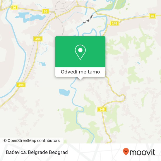 Bačevica mapa