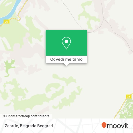 Zabrđe mapa