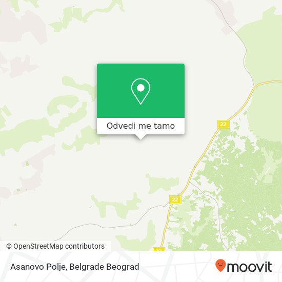 Asanovo Polje mapa