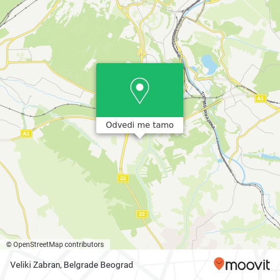 Veliki Zabran mapa