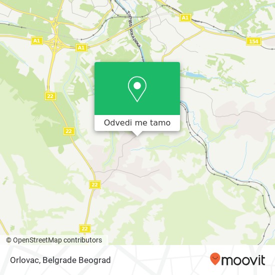 Orlovac mapa