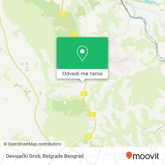 Devojački Grob mapa