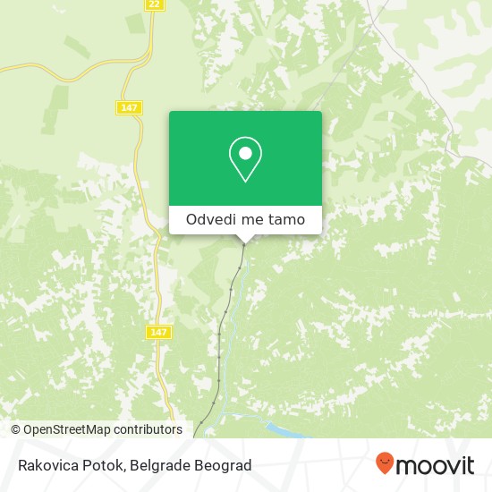 Rakovica Potok mapa