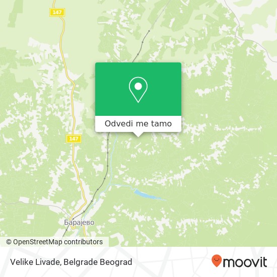 Velike Livade mapa