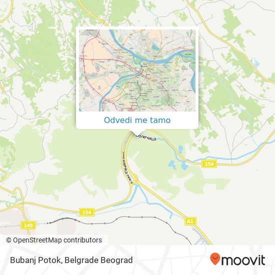 Bubanj Potok mapa