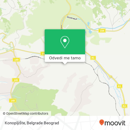 Konopljište mapa