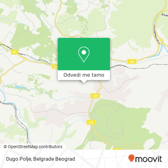 Dugo Polje mapa